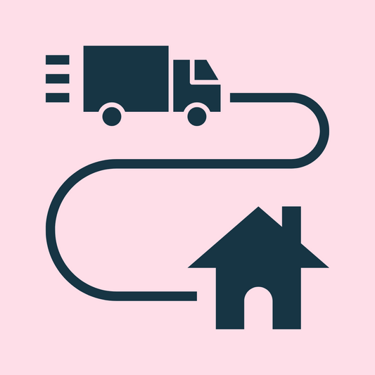 Ruffls Shipping Blog with a truck and house icon
