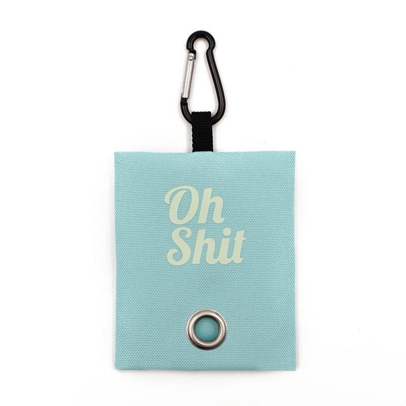 Oh Shit! Portable Canvas Dog Poop Bag Dispenser
