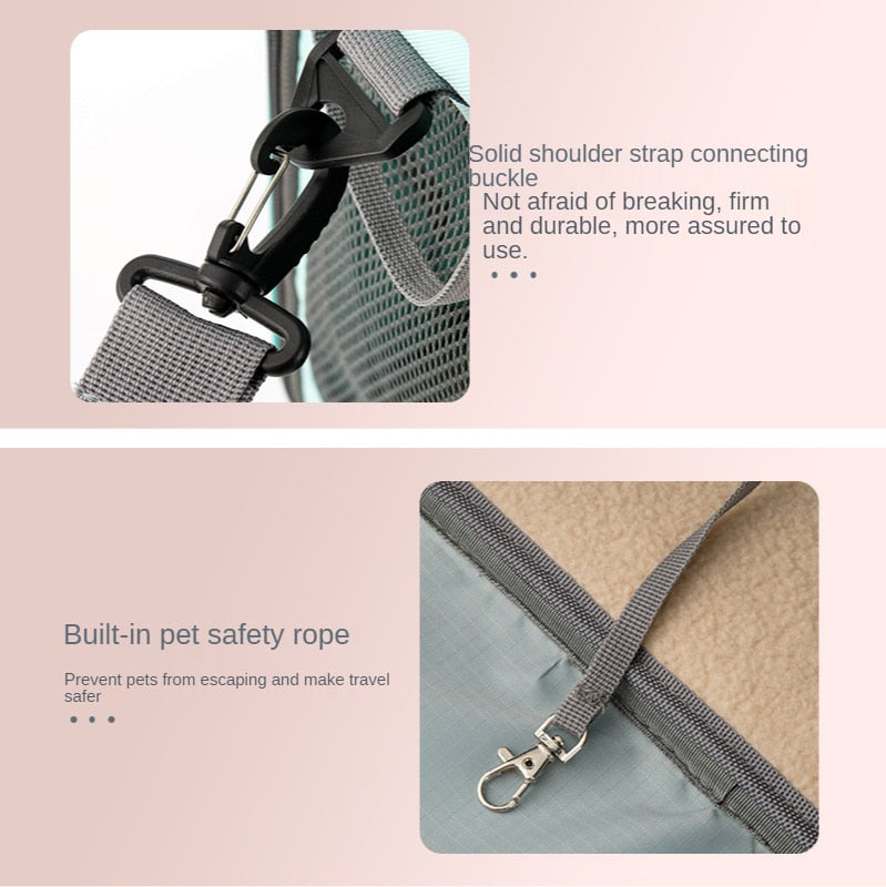 Multifunctions Large Capacity Pet Carrier Portable Breathable Mesh Dog Bag for Small Dogs Cats Puppy Travel Tote