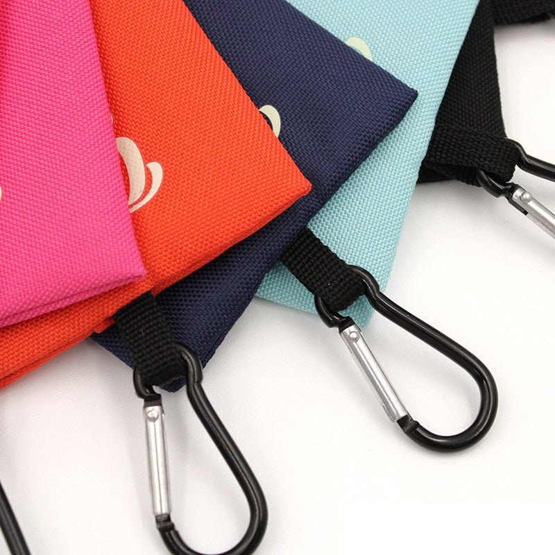Oh Shit! Portable Canvas Dog Poop Bag Dispenser