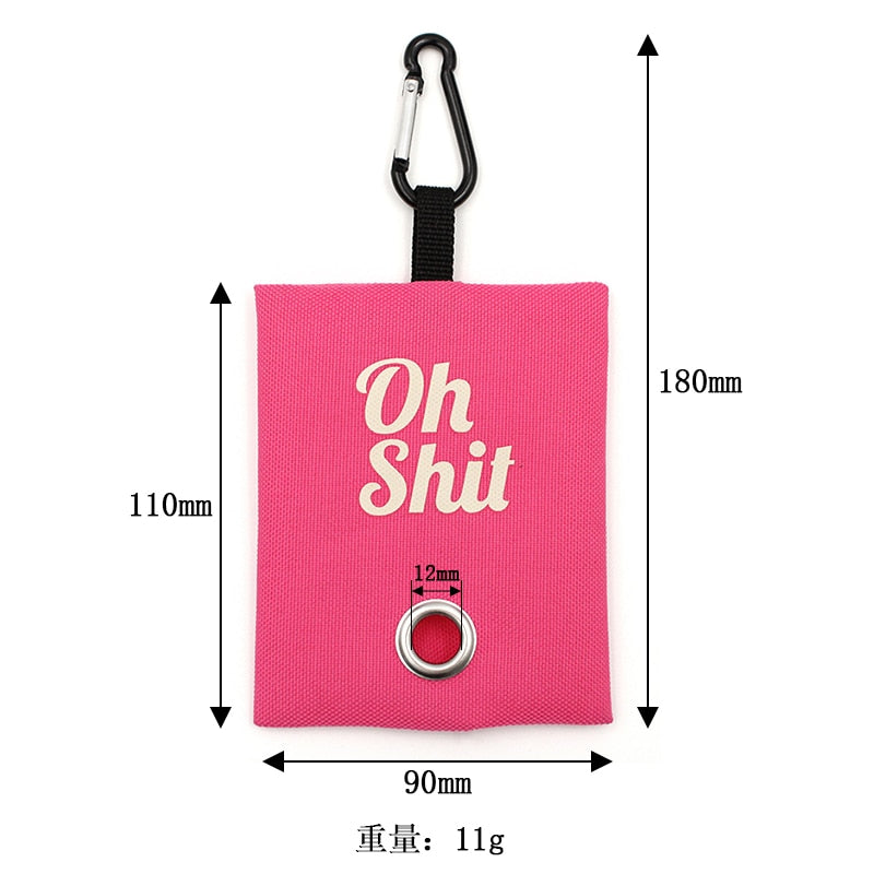 Oh Shit! Portable Canvas Dog Poop Bag Dispenser