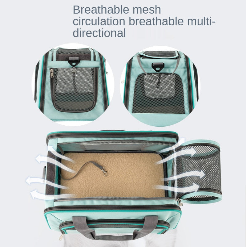 Multifunctions Large Capacity Pet Carrier Portable Breathable Mesh Dog Bag for Small Dogs Cats Puppy Travel Tote