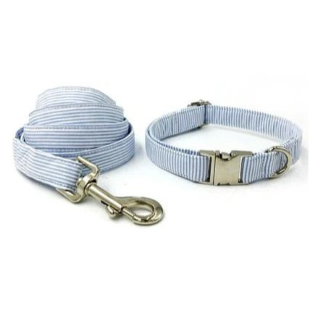 Stripe Leash and Collar Set
