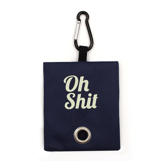 Oh Shit! Portable Canvas Dog Poop Bag Dispenser